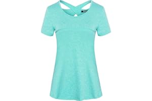Sykooria Sport T-Shirt Damen Kurzarm Rundhals Sportshirt Oberteile Fitness T Shirts Leicht Atmungsaktiv Laufshirt Yoga Gym Tops Activewear Trainingsshirt Funktionsshirt S-3XL