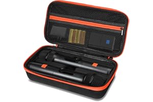 Decjour Custodia per microfono wireless JBL Wireless a due microfoni, custodia portatile per microfono wireless da viaggio, borsa da viaggio per canto o karaoke (solo scatola)