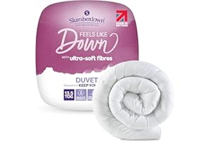 Slumberdown Feels Like Down King Size Duvet 13.5 Tog - Ultra Soft Extra Warm & Snuggly King Quilt for Cold Winter Nights | UK Made, Non-Allergenic & Washable (225 x 220cm)