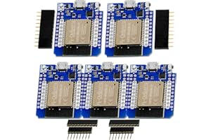 AZDelivery D1 Mini NodeMCU ESP32 ESP-WROOM-32 WLAN WiFi Bluetooth IoT Development Board 5V compatible with Arduino including E-Book! (Pack of 5)