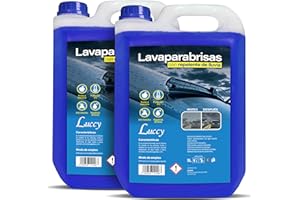 LUCCY Liquide Lave Glace Voiture Hydrophobique Protection -5ºC | 10 Litres | Lave Glace Anti-Pluie Liquide de Refroidissement