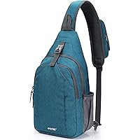 G4Free Sling Bag Rugzak Anti Diefstal Borst Schoudertas Crossbody Gym Dagrugzak met Oortelefoon Gat voor Outdoor Fietsen Reizen Wandelen Mannen Vrouwen, Donkergroen, 10 Long, Dagrugzak