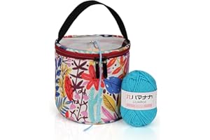 Coopay Mini Borsa per Lavori a Maglia, Sacca Filato per per Riporre Lana e Ferri, Conservazione per Riporre gomitoli di Matassa, Ferri da Maglia, Progetto in Corso