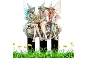 ARTGUTS Décoration de jardin, logo de jardin, arrangement floral, ornements de jardin résistants aux intempéries, sculpture, pot de fleurs, accessoire de jardin, pour cour, pelouse, terrasse (trois