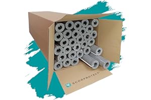 Scorprotect® voller Karton selbstklebende PE Rohrisolierung grau 1 Meter Stangen (Grau, 22 x 13 mm x 1 Meter)