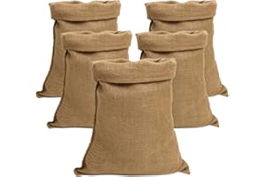 IPEA Bolsas de Yute de Grandes Dimensiones – 80 x 50 cm – Made in Italy – 5 Unidad – Saco de Yute Tejido Natural para Manualidades, Decoración, Jardín, Fiestas, Bricolaje, Caja de Objetos