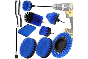 ENCOUN Spazzole per Trapano, 10PCS Spazzole per Trapano Elettrico, Spazzola per la Pulizia Delle Fessure, Strumenti per Pulizia, Set di Pulizia Perfetto per Cucina, Bagni, Piastrelle, Finestre, Auto