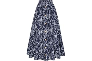 SCARLET DARKNESS Donna Gonna Medievale a Vita Alta Scozzese Stile Vittoriana Linea ad A Gonne