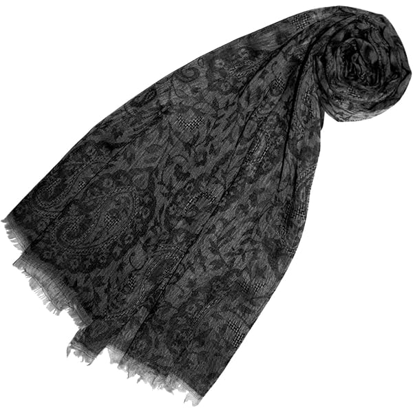 Lorenzo Cana Dames sjaal in zwart 100% kasjmier pluizig licht kasjmier sjaal kasjmier doek wintersjaal natuurlijke vezel natuurlijke visgraatpatroon modieuze damessjaal 78316