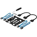 Sabrent 3.5-Inch to x2 SSD / 2.5-Inch Internal Hard Drive Mounting Kit [SATA and Power Cables included] (BK-HDCC)