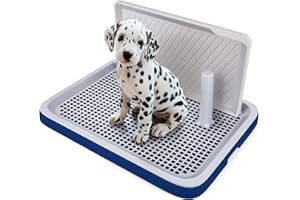 Pawise Dog Potty Training Toilet with Wall Column & Removable Post, Puppy Pad Holder, Pee Pad Tray for Training Pads, Mesh Training Tray for Easy Cleaning ((50 * 39) CM)