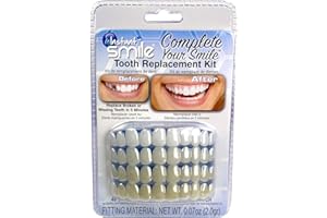 Instant Smile Completa Tu Sonrisa, Kit de Reemplazo Temporal de Dientes, Comfortable Fit, Natural Look Dentures, for Any Occasion