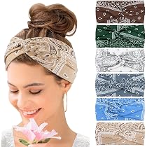 6 Bandeaux Cheveux Femme Fleuris - Élastiques Et Respirants Pour Yoga Et Quotidien