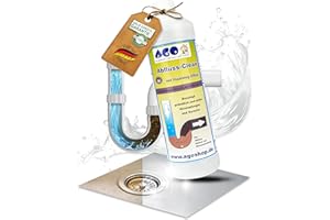 ‎AGO SAUBERKEIT FÜR HAUS UND GARTEN! AGO Abfluss-Clean Abflussreiniger flüssig 1L / kraftvoller Rohrreiniger löst Haare, Verstopfungen, Essensreste/Abflussfrei in Küche und Bad/Duschabfluss Reiniger
