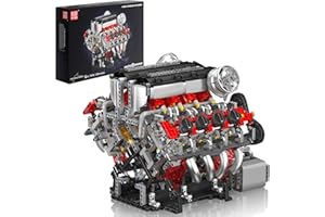 Mould King 10130 Technique V8 Moteur kit de Construction Blocs F488 Voiture Moteur modèle Briques de Simulation Moteur avec kit Moteur Fonctionnel pour Adultes(2718 pièces)