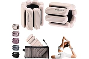 ‎BECOJADDE BECOJADDE Gewichtsmanschetten fuß 0.45 KG / 0.9 KG Je Gewichte für Beine und Arme Set 2 Ankle Weights Handgelenk Gewichte Knöchelgewichte Fussgewichte für Laufen Joggen Cardio Aerobic Krafttraining