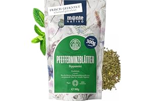 ‎MONTE NATIVO Pfefferminztee lose Monte Nativo (300g) - Pfefferminz (Peppermint) für Minze Tee - Tee lose 100% natürlich und ohne Zusatzstoffe - Aromatischer Kräutertee für einen köstlichen Aufguss