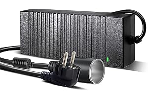 BGFOX 180W/15A KFZ Netzadapter, 2.65M Spannungswandler 230V auf 12V, 220V Wechselrichter Adapter mit Zigarettenanzünder-Buchse für Kühlbox, Autostaubsauger, Autokühlschrank, Kompressor, Reifenfüller
