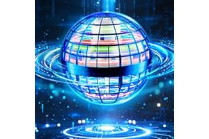 PKBOSS Fliegender Ball Magic Flying Orb Ball,Hand Controlled Hover Schwebender mit LED Licht Flying Spinner Mini Drohne Für Kinder Hover Toy Geschenke für Jungen Mädchen 6-12 Jahre