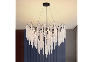 ‎AHXIAOZN AHXIAOZN Modern Kronleuchter Kristall Leuchte,Luxus Kristall Pendelleuchte,Dimmbar Rund Kristall Hängeleuchte,für Esszimmer, Küche, Wohnzimmer, Schlafzimmer, Flur, Café,Bar（Schwarz，80cm）