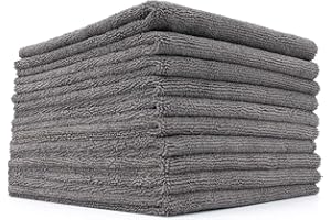 The Rag Company (10 unidades) 16 pulgadas x 16 pulgadas profesional sin bordes 365 GSM Premium 70/30 mezcla de metal pulido y detalle toallas de microfibra The Miner