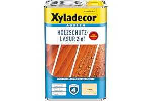 Xyladecor Holzschutz-Lasur 2in1, Universeller Allwetter-Schutz – Der Klassiker, Farblos, 4 l
