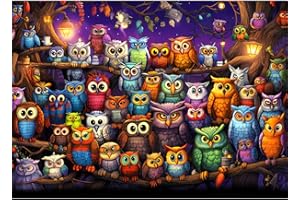 HUADADA Jigsaw Puzzles for Adults 1000, Puzzles for Adults, Challenging Puzzles, Puzzle Game for The Whole for Women, Gifts for Men, Theme:Owl Family