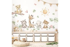 Little Deco Wandtattoo Safaritiere Giraffe Elefant DL5077 XL