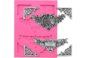 Musykrafties - Molde de silicona para decoración de pasta de azúcar, diseño barroco, para decoración de pasta de azúcar, diseño de pastel