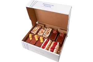 Patisserie Valerie Madame Valerie's Patisserie Box - 10 handmade cake slices - Caramel, Honeycomb & Chocolate, Strawberry Gateaux, Carrot Cake & Double Chocolate Gateaux - Ideal for Afternoon Tea