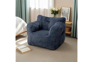 Pamapic sittsäck för vuxna, sittsäck med fyllning, sittsäck fåtölj med bärbart handtag och sidofickor, lounge fåtölj, saccosä
