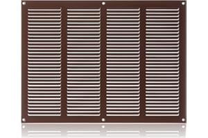 ABOUT VENT 400x300mm Grille de Ventilation en Acier Marron avec Moustiquaire - Grilles d'aération Métallique