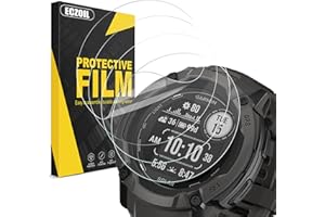 ECZOIL - Protector de pantalla para Garmin Instinct 2X Solar, sin burbujas antiarañazos de alta definición, transparente suave TPU película protectora ultra delgada