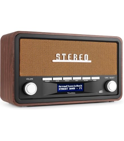 Radio De Table Rétro König HAV-TR1100 - Noire, Analogique, Portative - 3W, Entrée AUX, Connexion Filaire Et Sans Fil - Neuf