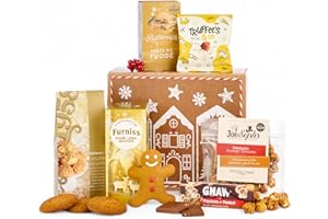 THORNTON & FRANCE Thornton and France The Christmas Gingerbread Gift Box Hamper | Non-Alcoholic Gift Basket With Biscuits & Chocolates | 7 Delicious Items