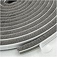 Volo Weather Stripping Brush for Sliding Windows/Doors Frame Side,Pile Self Adhesive Weatherstrip Seal Strip Sealer Draft Stoppers (16.5ft(5m), Grey)
