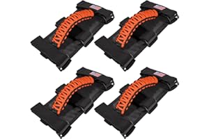 E-COWLBOY 4 x Überrollbügel Haltegriffe Griff Griff für Jeep Wrangler YJ TJ JK JKU JL JLU Sport Sahara Freedom Rubicon Unlimited X Gladiator JT 1955-2024 UTV ATV Premium Paracord Zubehör US Flag (Orange)
