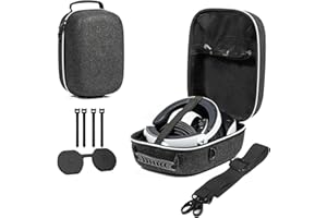 Baomaeyea VR Headset Veranstalter für Sony PS VR 2，Reisetasche mit Integrierter Reißverschlusstasche zur Aufbewahrung von Kleinem Zubehör，Reisen und zu Hause Lagerung Hard Bag (Schwarze)