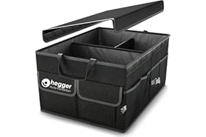 HEGGER AUTO PERFEKTION HEGGER - kofferraumtasche klett - auto organizer kofferraum transportsack und beifahrersitz - aufbewahrungsbox auto - camping box - schrankkoffer - must haves fürs auto - faltbox - autotasche