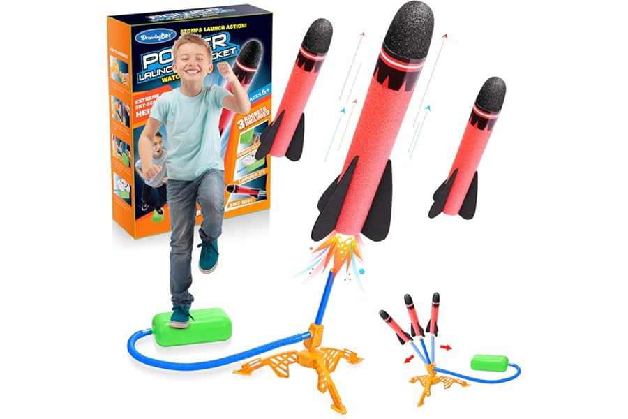 SAITCPRY Boy Toys for 4 5 6 Year Old, Toy Rockets Boys Age 3-9 Girl Gifts for 3-12 Year Old Kids Toy Age 3-5 Boy Gifts Autism Toy Rocket for Kid Outdoor Toys Kid Garden