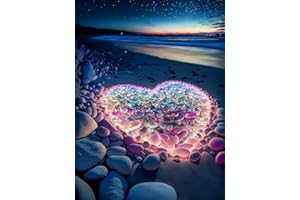 AIKEWO 5D Diamond Painting, Diamond Painting Kits for Adults Beginner, DIY Full Drill Diamond Dots Paintings Picture Arts Embroidery Craft Kits for Home Wall Art Decor 12 X 16 Inch (Stone Love)