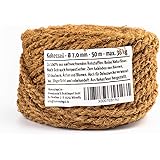 Humusziegel - Kokosseil 7 mm x 50 m – ungefärbte Naturfaser – Verwendbar als Sisal Seil für Kratzbaum, Baumanbinder, Paketsch