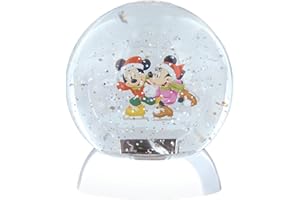 Department 56 Disney Mickey and Minnie Mouse Waterdazzler Globe, Multi-Colour