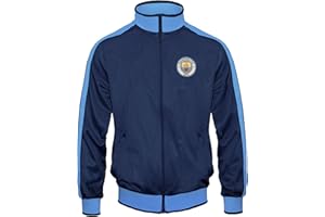 MANCHESTER CITY Mens Jacket Track Top Retro OFFICIAL Football Gift