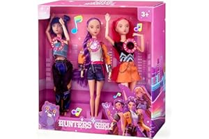 AIDODIA PoupéEs 𝐊-𝐏𝐎𝐏 𝐃emon 𝐇unters avec Musique, 𝐊-𝐏𝐎𝐏 𝐃emon Rumi-Mira-Zoey 𝐇unters Grande Figurine De Dessin Animé De 30 Cm, Bras Et Jambes Mobiles, pour Collecter Et Cadeau Fan (Musique)