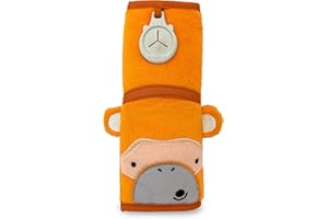 Trunki Seat Belt Pads for Kids | Comfy Childrens Seatbelt Cover | for Car Seats and Pram - SnooziHedz Mylo Monkey (Orange)