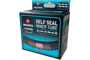 WELDTITE Presta Valve Self Sealing Bike Inner Tube, for Wheel Sizes 26”, 27.5”, 29”, 650B & 700c, Long-Lasting Puncture Prevention