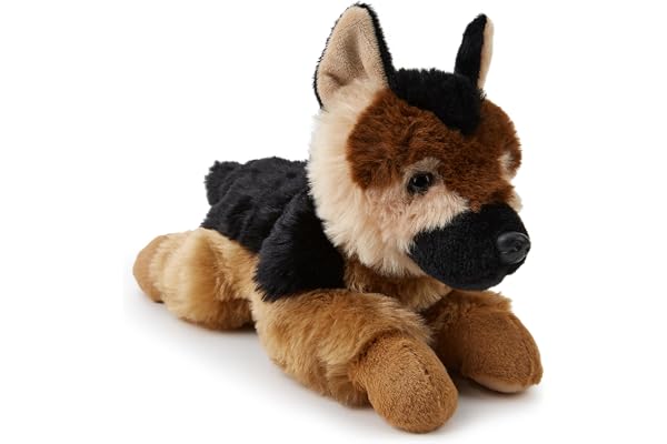 Zappi Co Berger Allemand en Peluche (28 cm) - Chien fidèle, Moelleux, écologique, Parfait pour Les Enfants Joueurs, 100% matériau recyclé