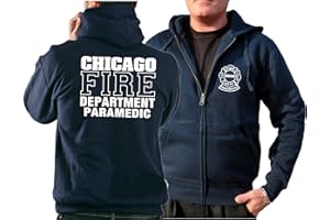 feuer1 Paramedic Veste à capuche Bleu marine Chicago Fire Department