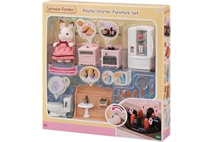 Sylvanian Families - Le set d'ameublement cosy cottage et maman Lapin Chocolat - Set 1 figurine et 20 accessoires - Figurines animaux miniatures - Jouet enfant 3 ans et + - 5449